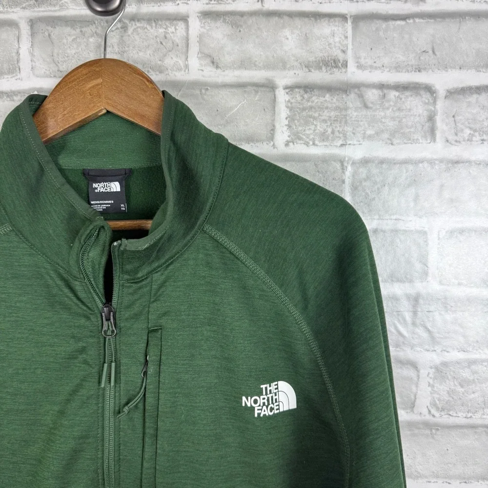 The North Face Mens XL Green Heathered Quarter Zip Fleece Pullover NF0A5G9W